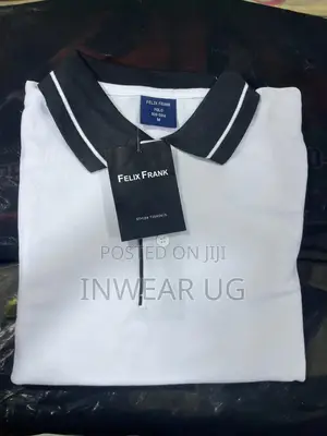 White Collared Tshirts With Black Collar