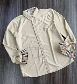 Black Burberry Slim-Fit Stretch Cotton Button-Down Shirt