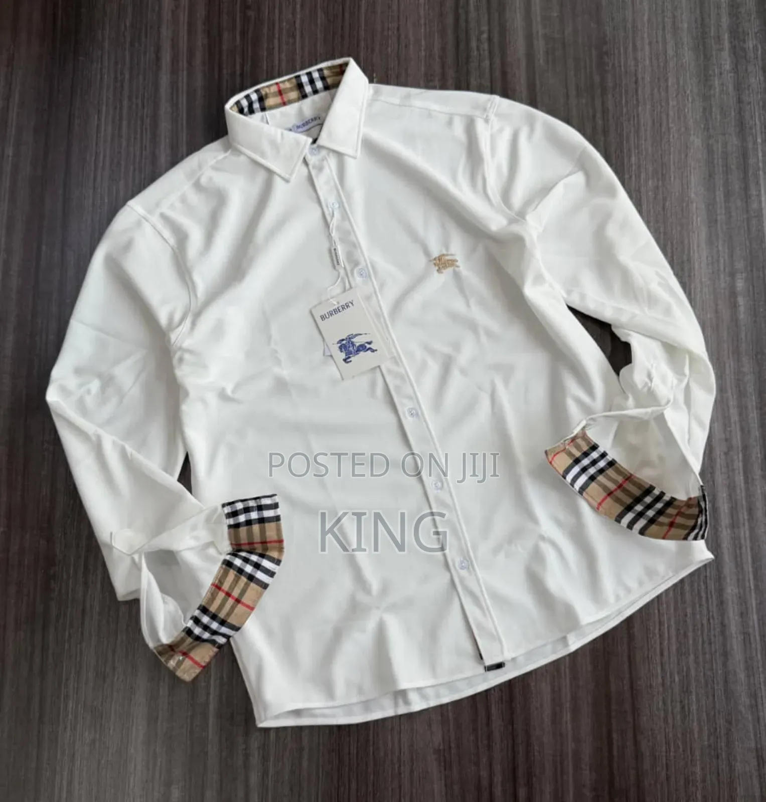 Black Burberry Slim-Fit Stretch Cotton Button-Down Shirt