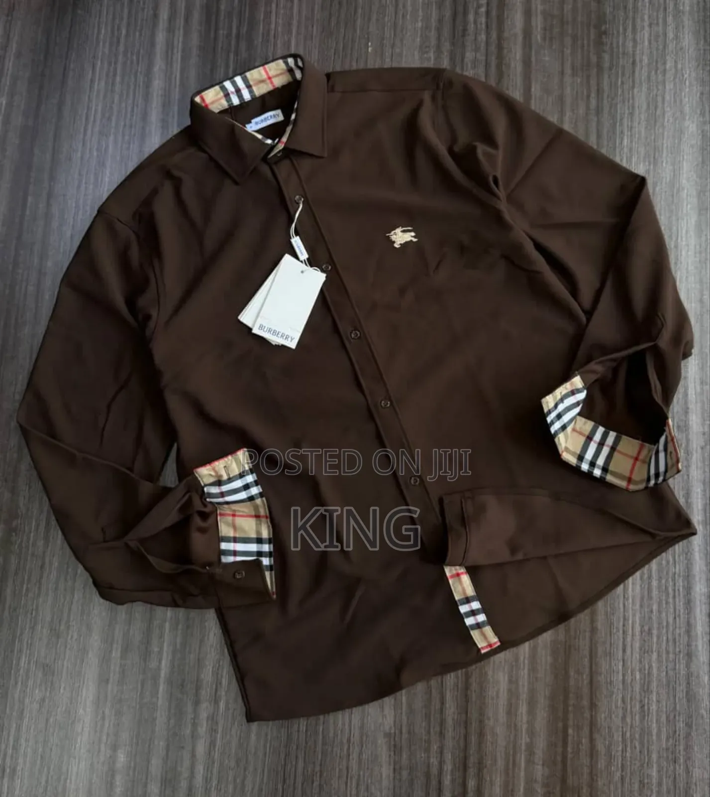 Black Burberry Slim-Fit Stretch Cotton Button-Down Shirt