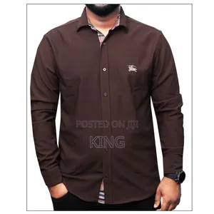 Burberry Men's Twill Cotton Slim Fit Casual Shirt.