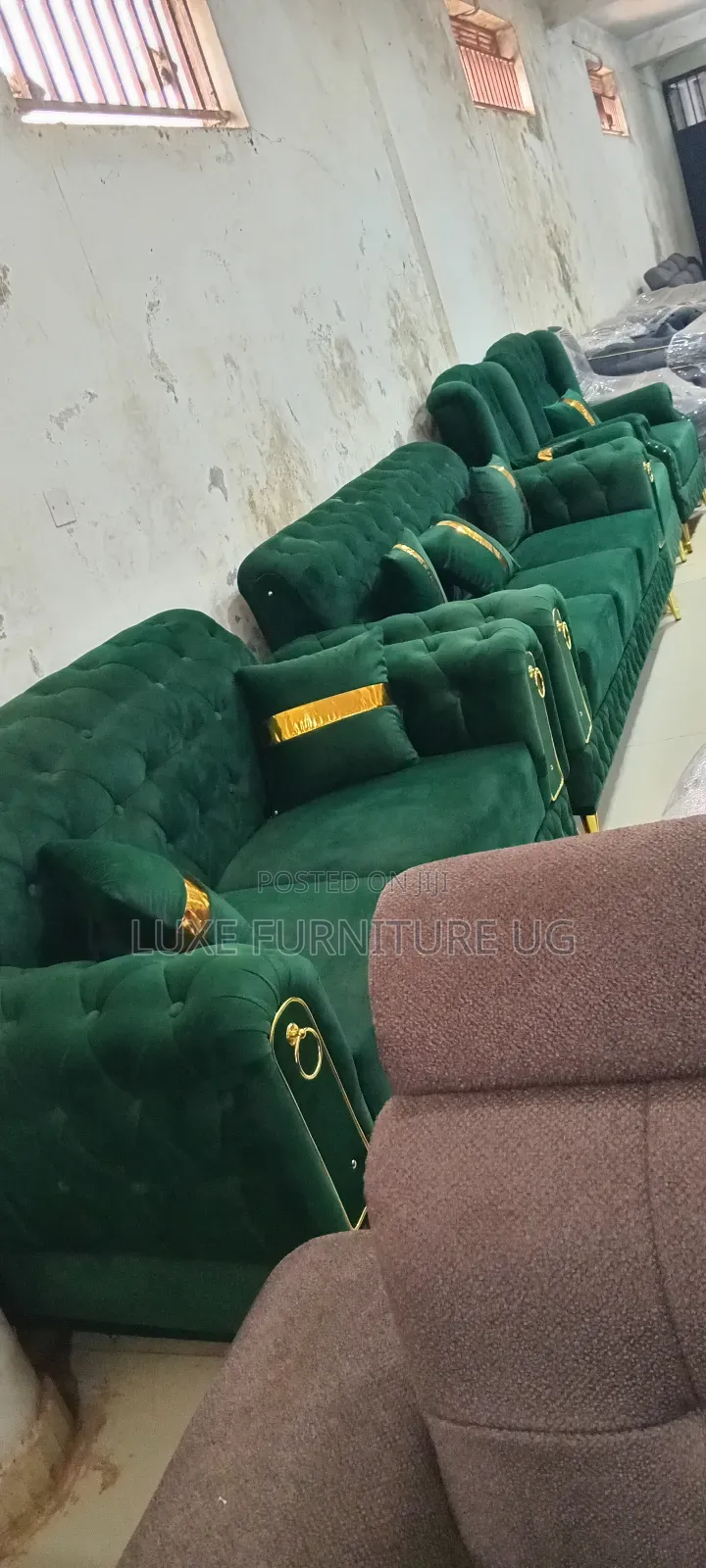 Classy Sofa Set 7seater Green