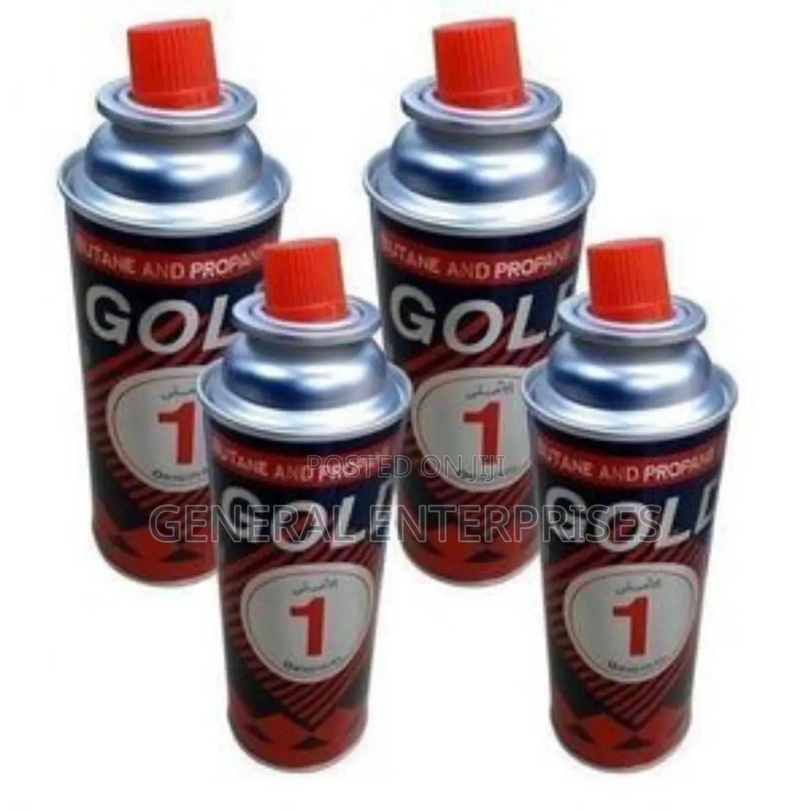 4-Pack of Gold One Butane and Propane Gas Canisters.