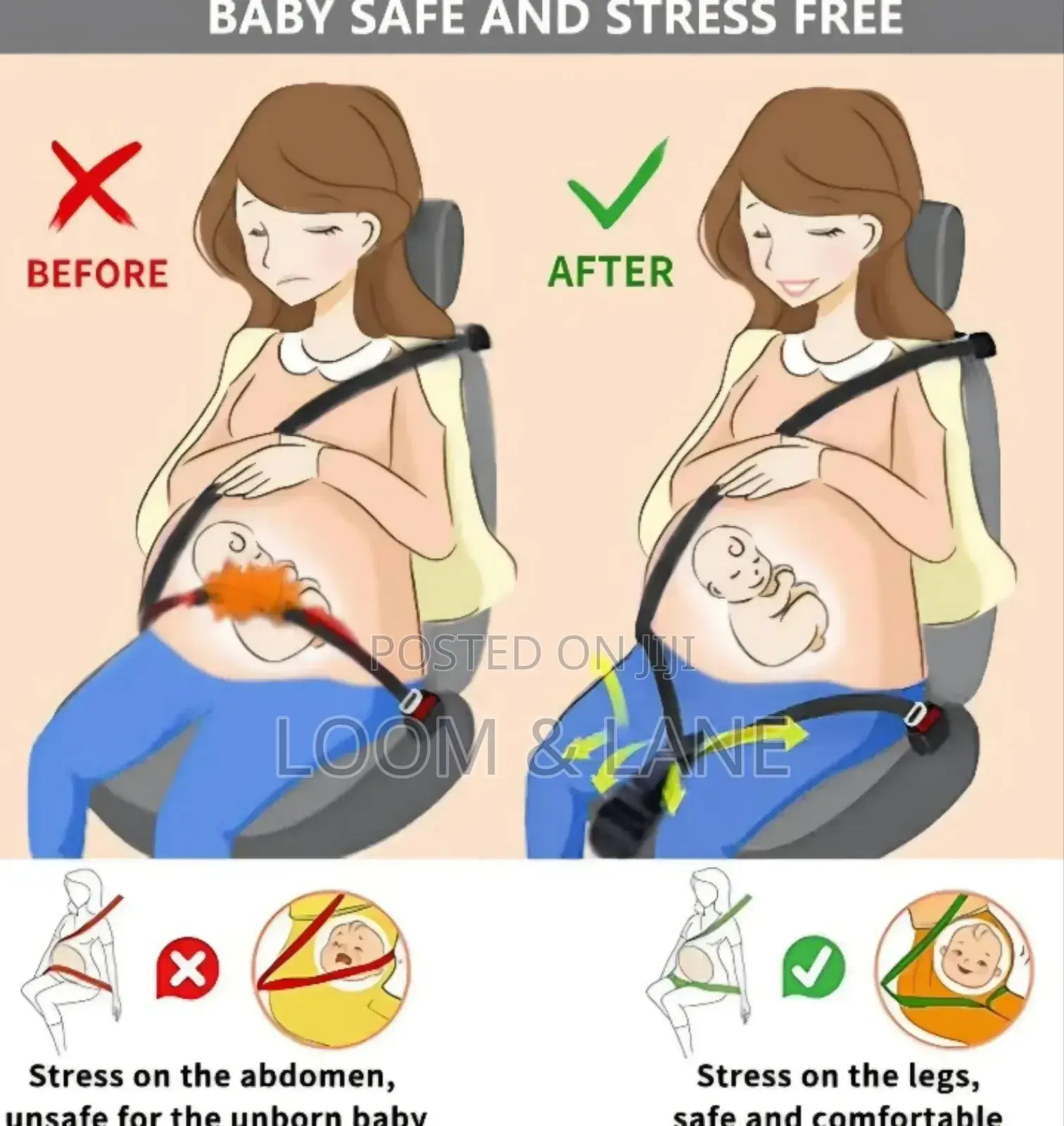 Pregnancy Seat Belt Adjuster (Or Positioned)