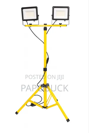 Industrial Dual Head Led Floodlight Stand With Two 100w Lights
