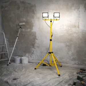 Industrial Dual Head Led Floodlight Stand With Two 100w Lights