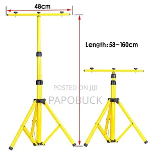 1.6m Adjustable Double Head Flood Light Tripod Stand