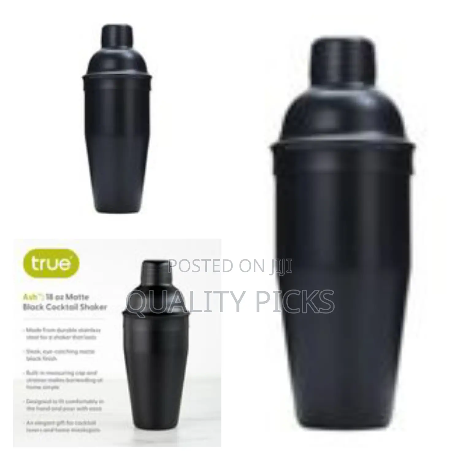 True Ash Stainless Steel Cocktail Shaker for Cold Brew Cocktails