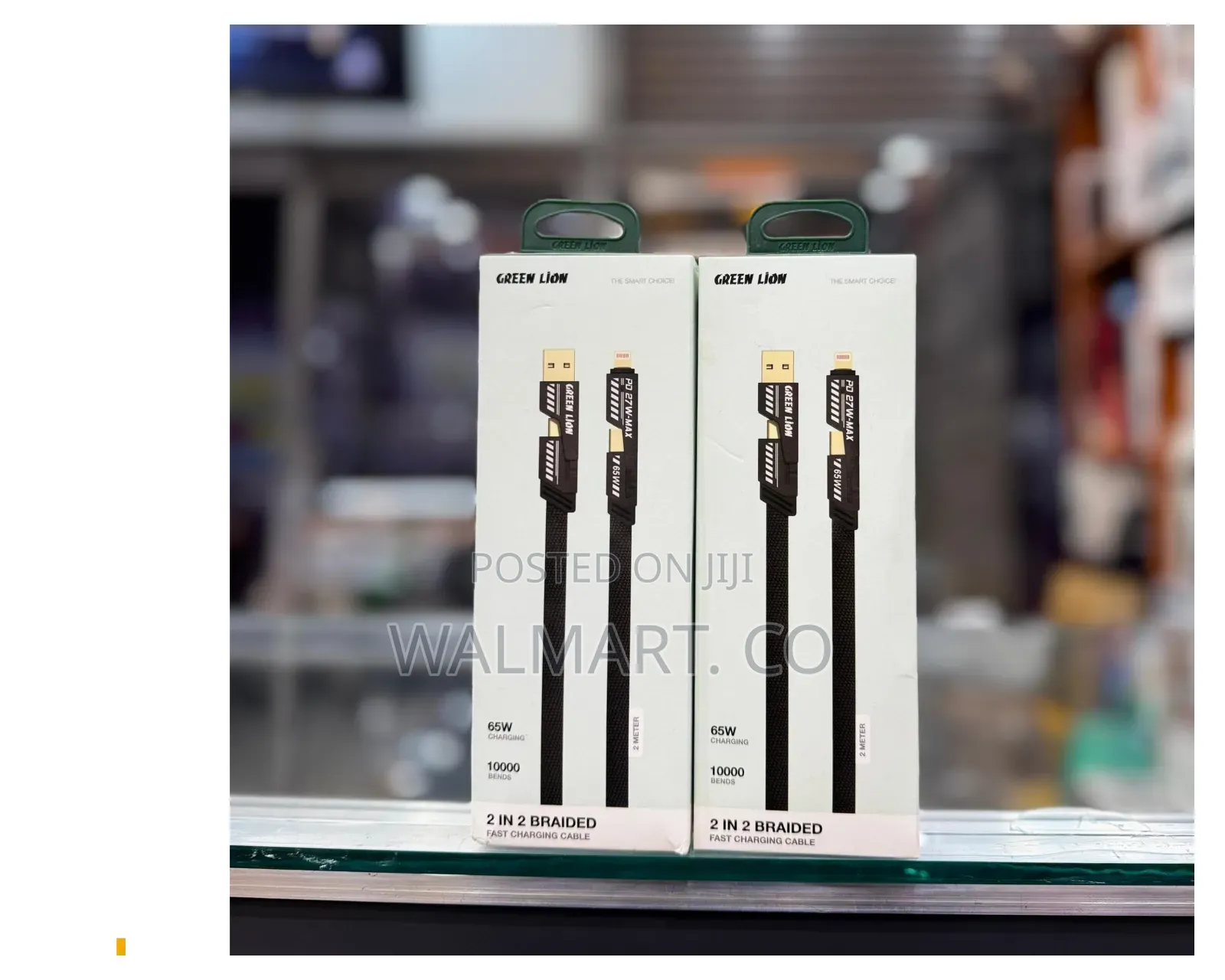 Green Lion 2 in 2 Braided Fast Charging Cable