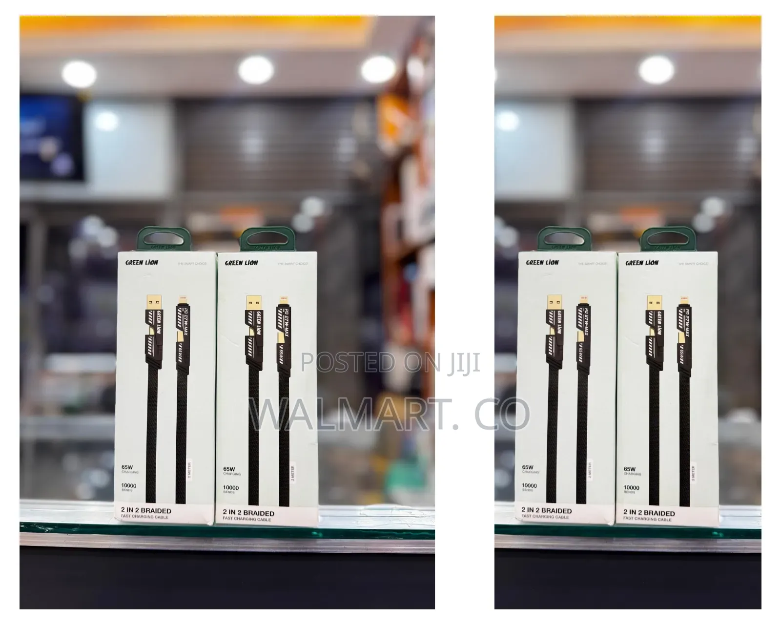Green Lion 2 in 2 Braided Fast Charging Cable