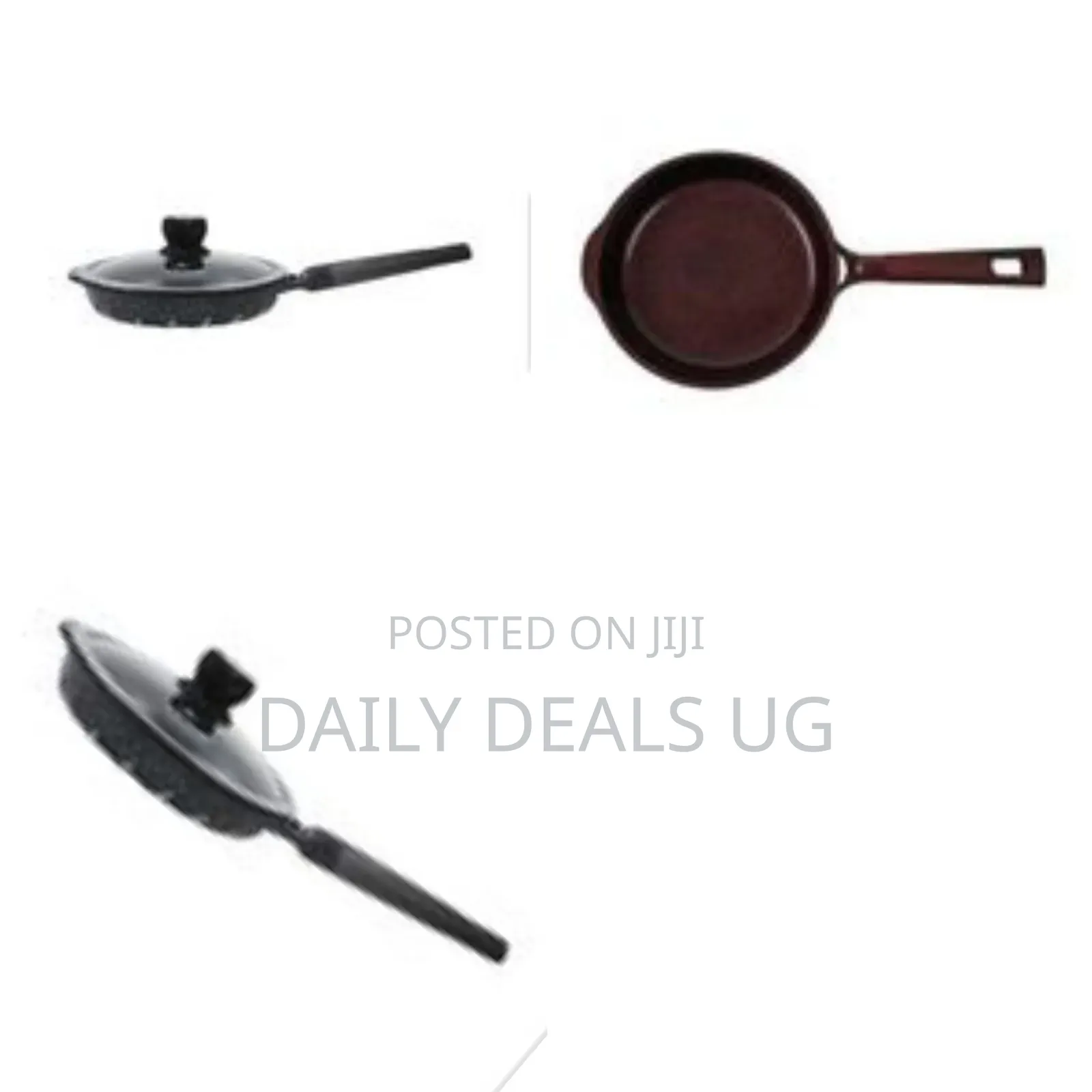 22cm 1.3l Frying Pan With a Stone Coating and Glass Lid