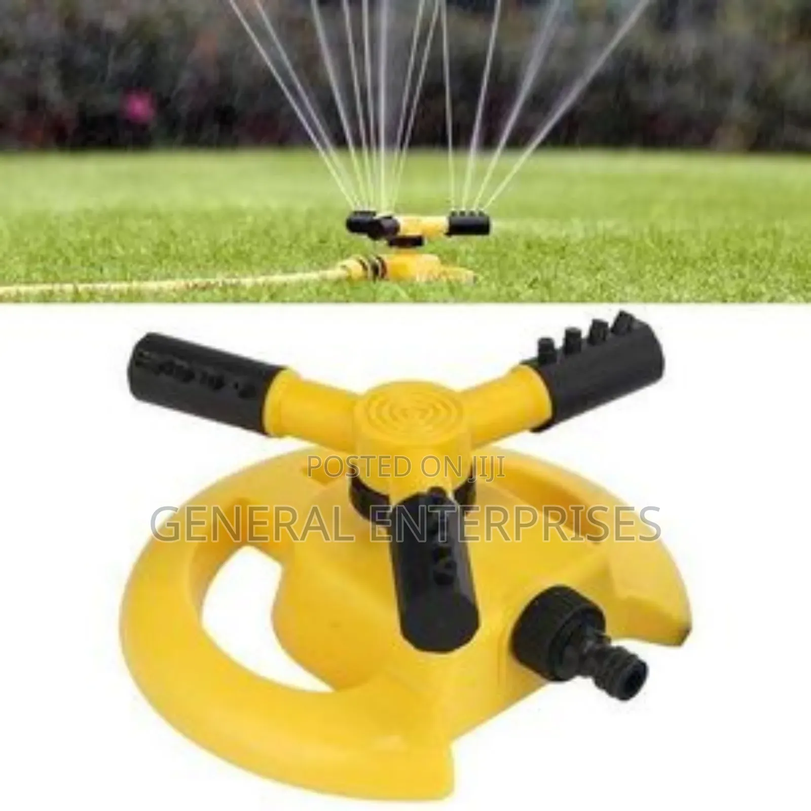 360-Degree Rotating Garden Lawn Sprinkler Made of Durable Plastic.