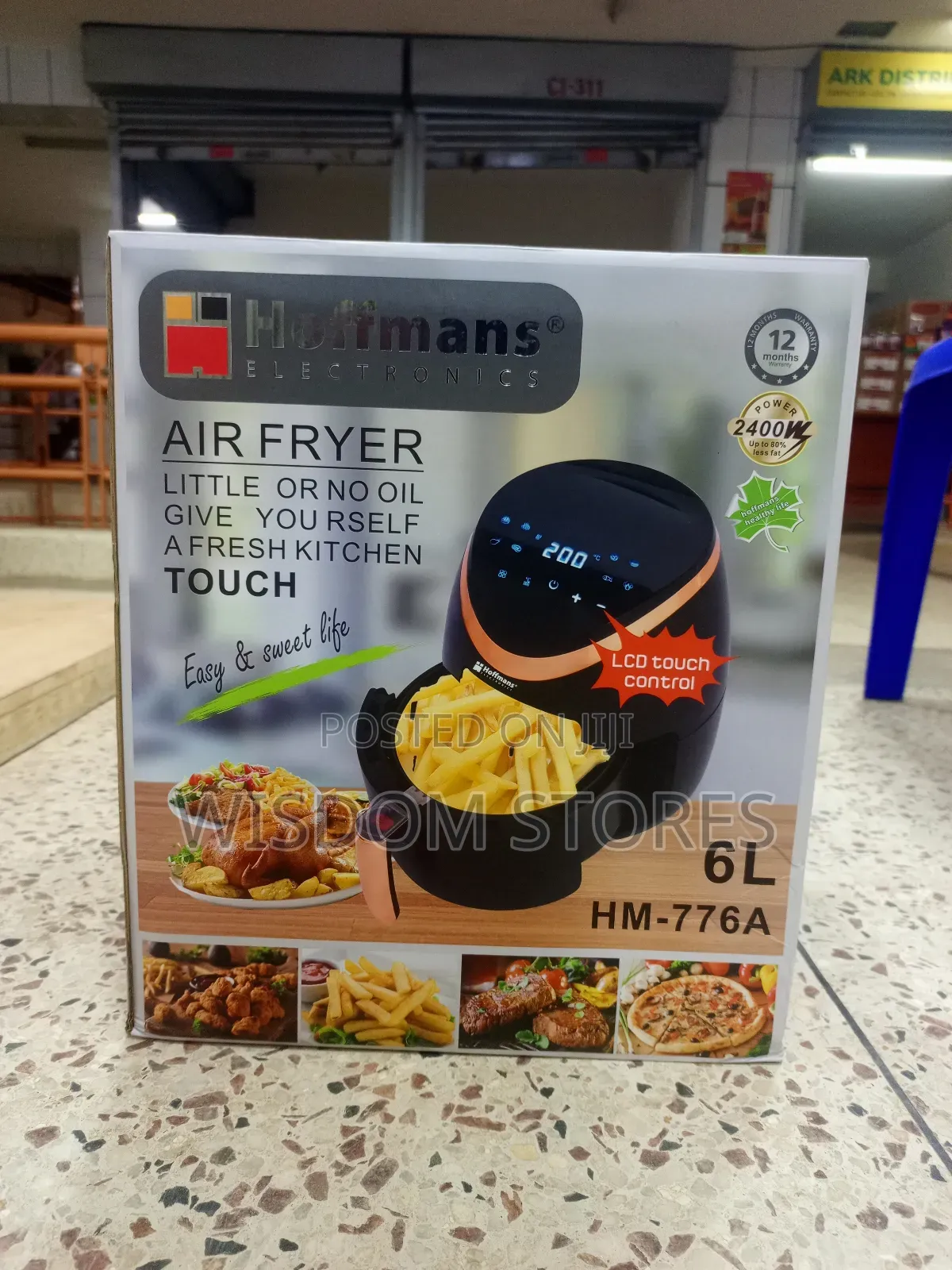 Hoffmans 6l Electric Air Fryer (Model Hm-776a). Manual