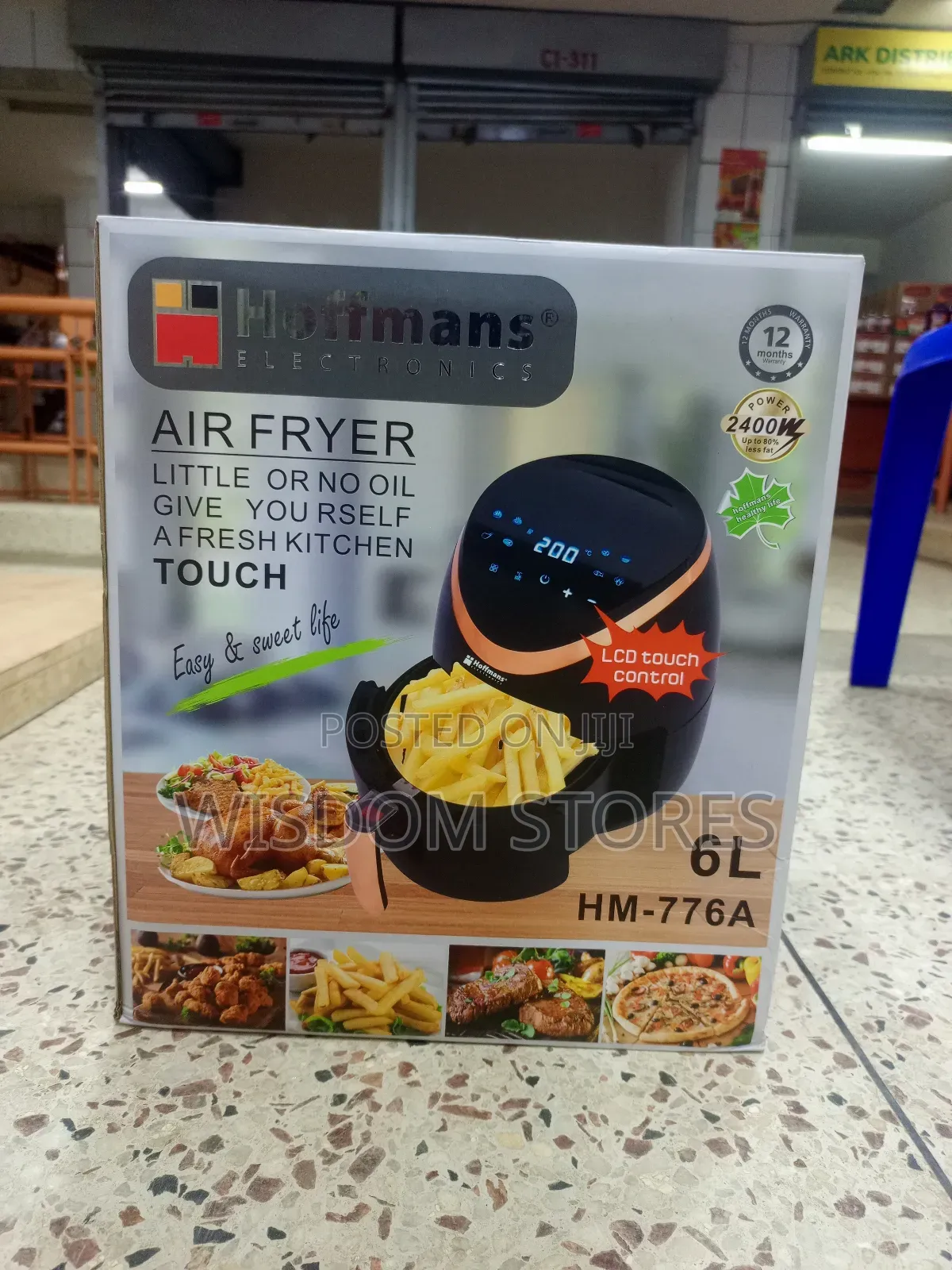 Hoffmans 6l Electric Air Fryer (Model Hm-776a). Manual
