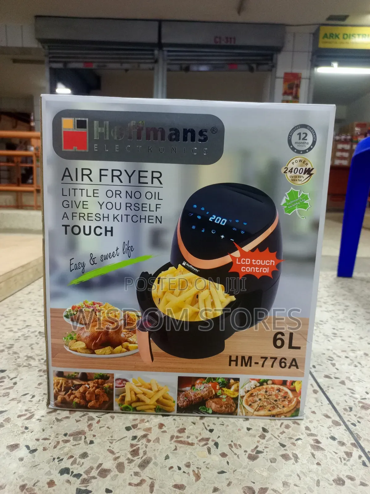 Hoffmans 6l Electric Air Fryer (Model Hm-776a). Manual