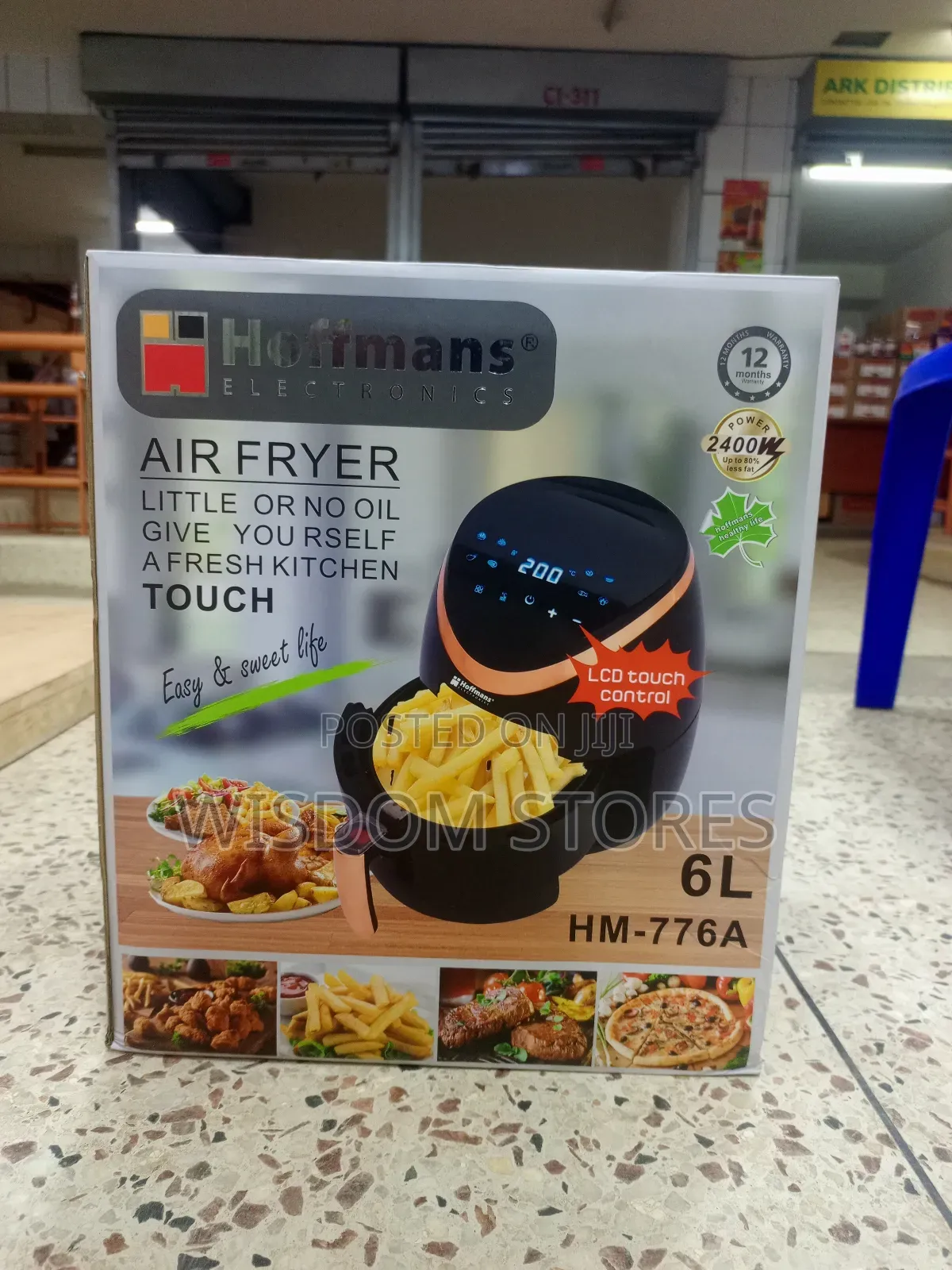 Hoffmans 6l Electric Air Fryer (Model Hm-776a). Manual