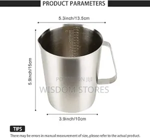 Stainless Steel Measuring Cup Pitcher (48oz/1.5 Liter)