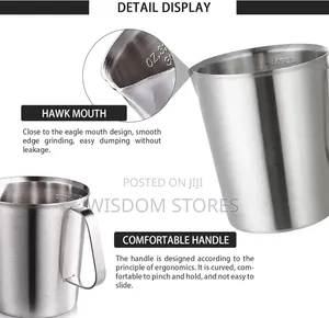 Stainless Steel Measuring Cup Pitcher (48oz/1.5 Liter)