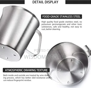 Stainless Steel Measuring Cup Pitcher (48oz/1.5 Liter)