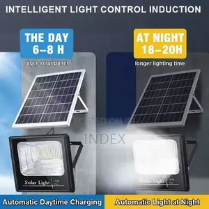 Solar Street Lights Outdoor, Dawn Flood Lights With Remote Control