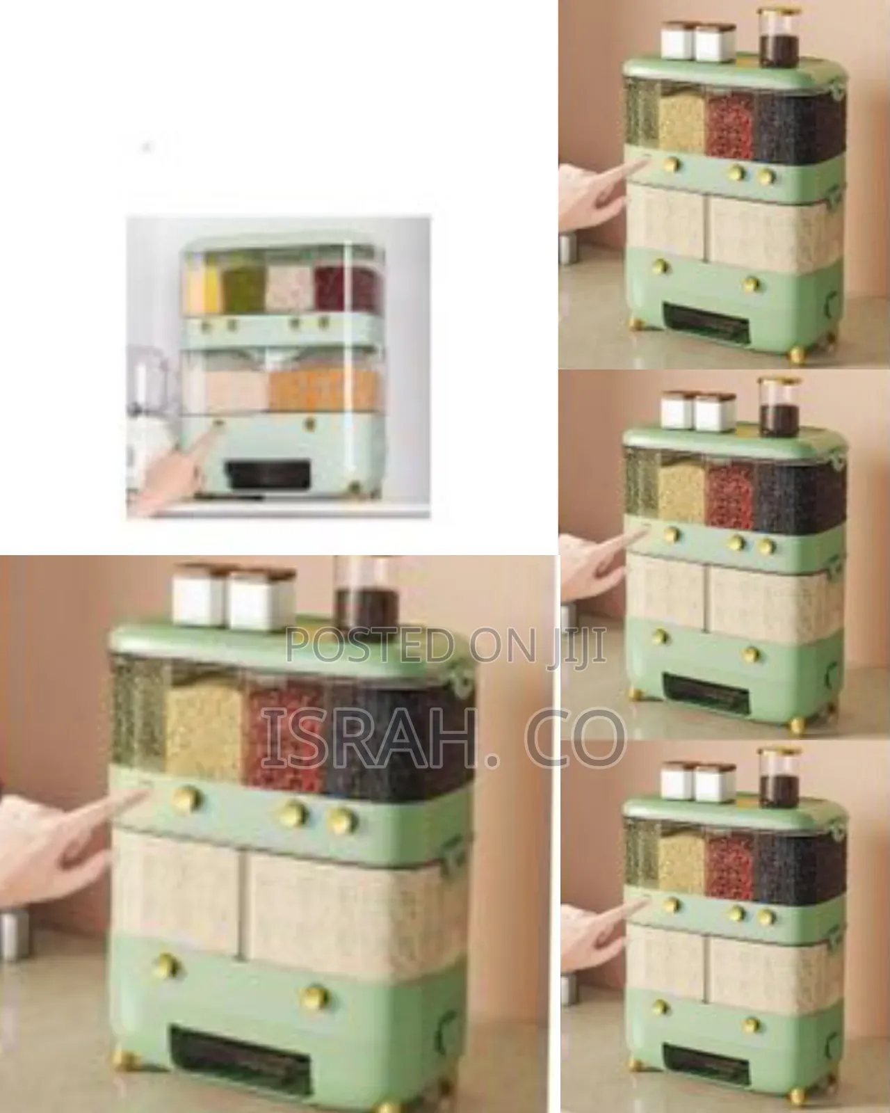 2layers Home Rice,Grains,Cereal Storage Dispenser