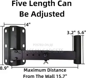 Pair of Steel Wall Mount Speaker (2pcs) Stand Heavy Duty