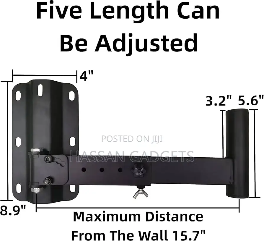 Pair of Steel Wall Mount Speaker (2pcs) Stand Heavy Duty