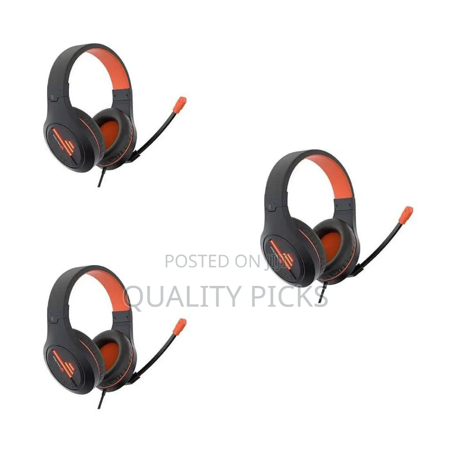 Stereo Wired Gaming Headset in Black and Orange