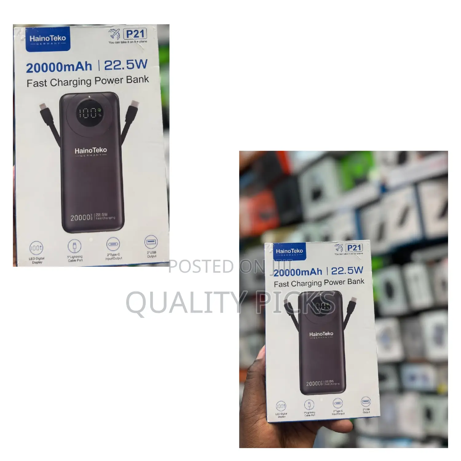 Portable Charger Power Bank 20000mah