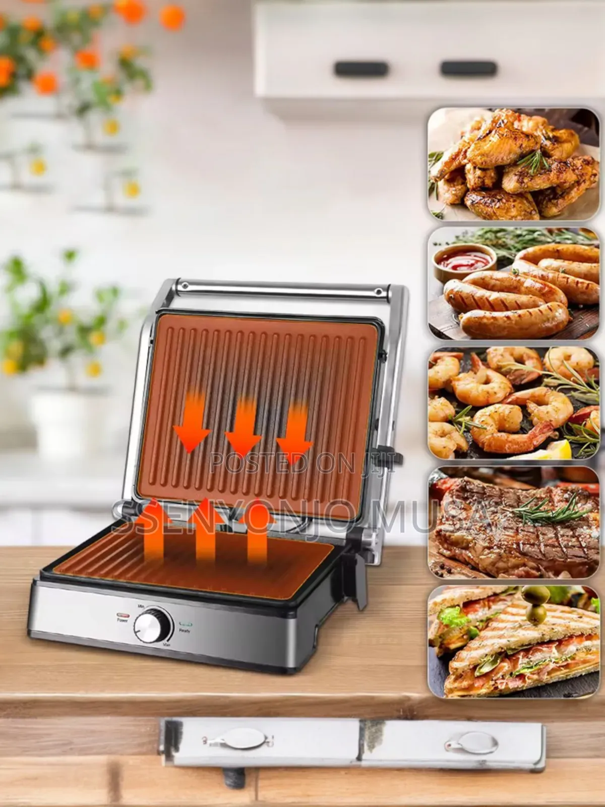 Winningstar Panini Maker Stainless Steel 850w High Power.