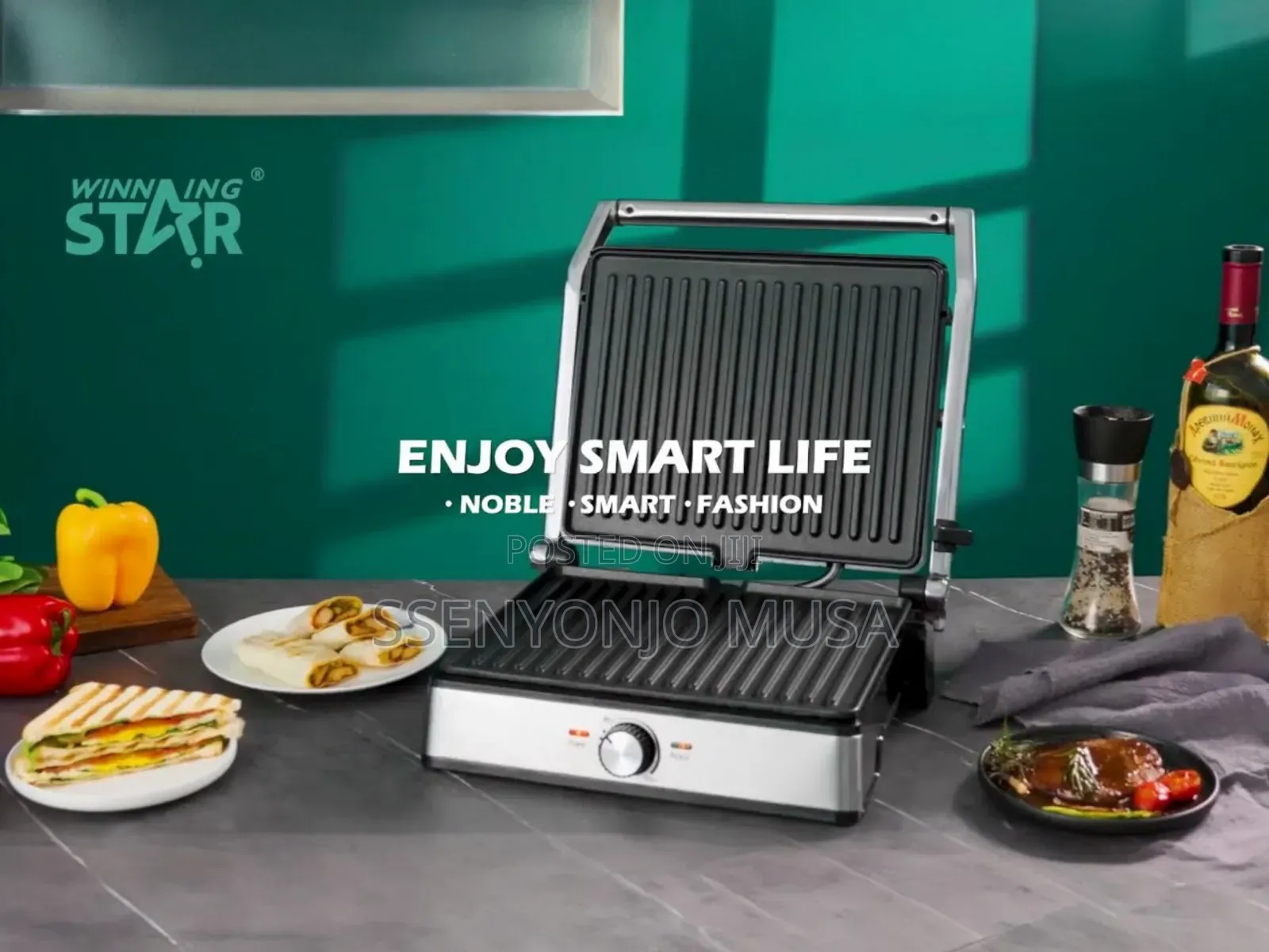 Winningstar Panini Maker Stainless Steel 850w High Power.
