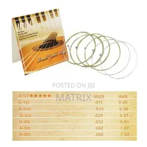 Acoustic Folk Guitar Strings Replacement Full Set - Gold