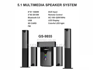 Globalstar Home Theater 5.1 Channel Gs-9855 | 100w With Bluetooth.