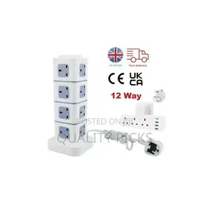 Universal Power Extension Cord With 12 Outlets 2 Usb Ports