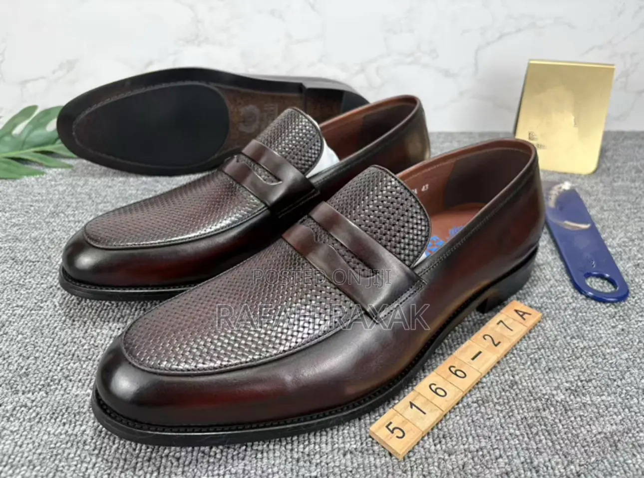 Men’S Dark Brown Franco Banetti Slip-on Leather Loafers