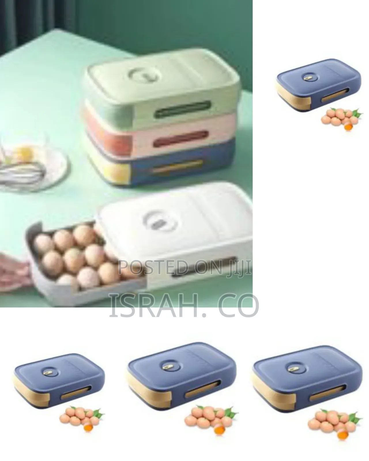 1pc 20 Eggtray Storage Box Auto Scrolling Drawer Holder