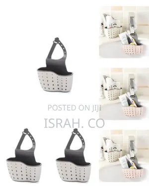 Kitchen Sink Hanging Soap Dish,Sponge Drainer Storage Basket Holder
