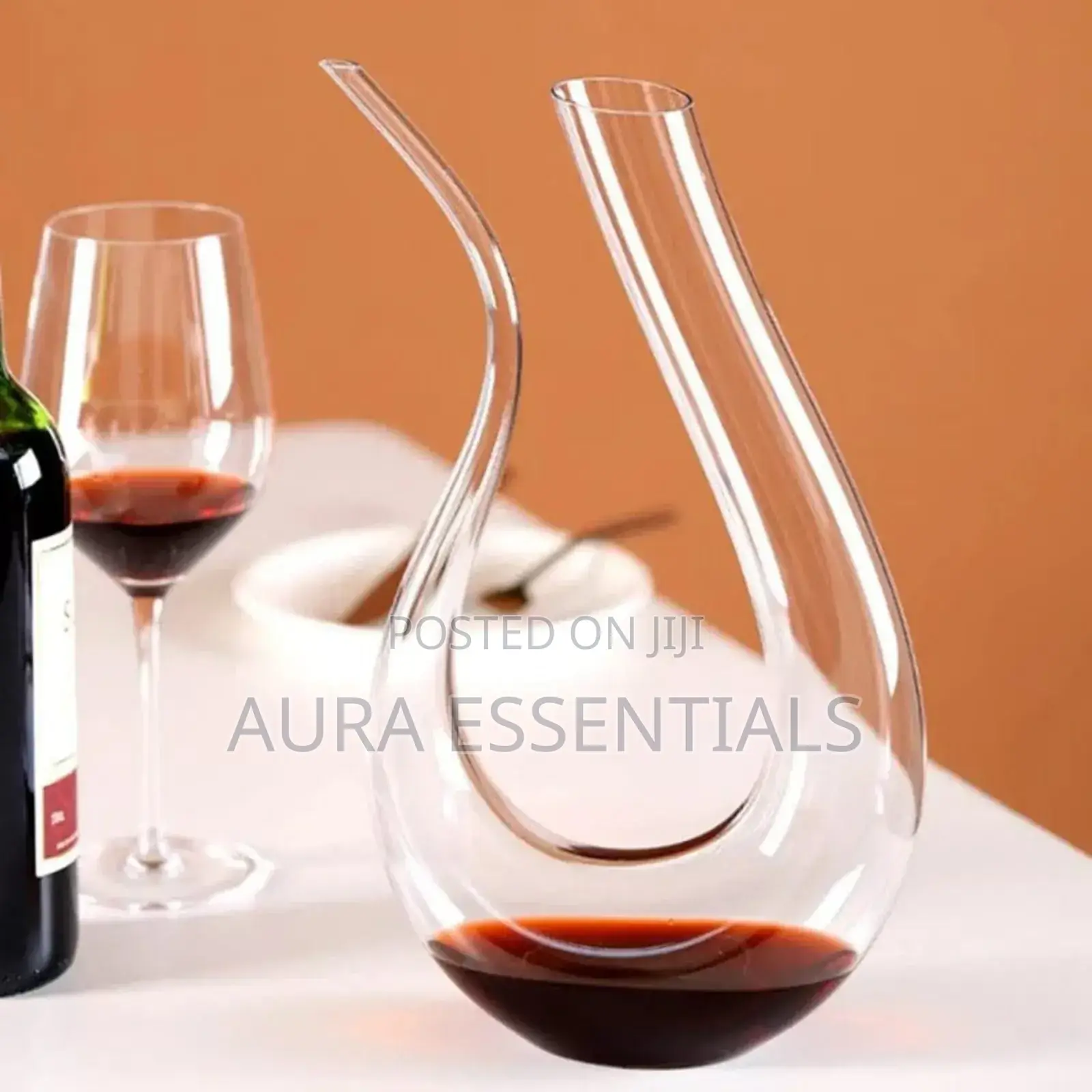 Crystal Harp Swan Shaped Handmade Crystal Wine Decanter