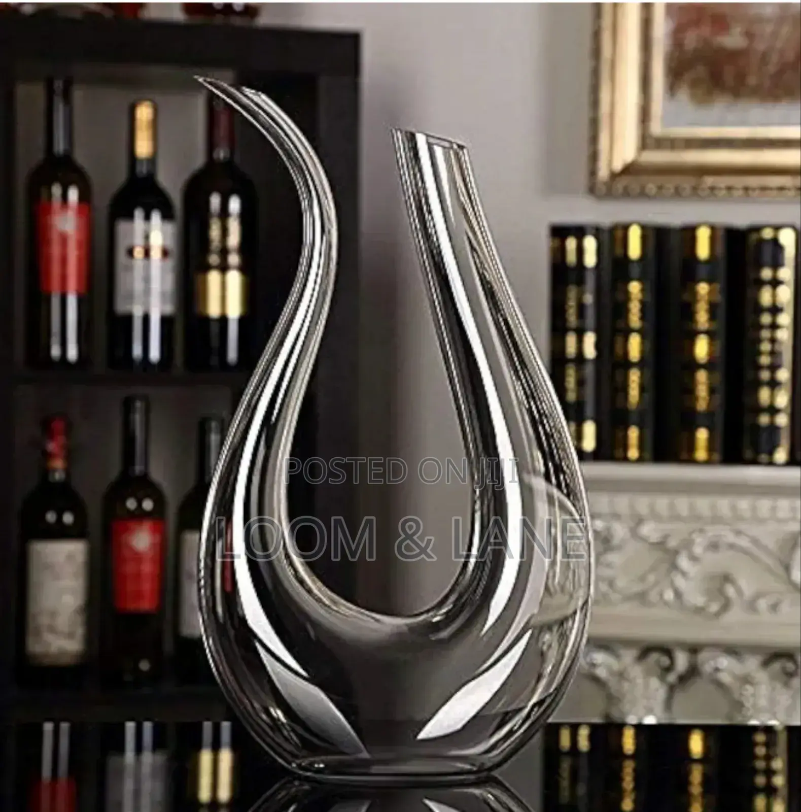 Crystal Harp Swan Shaped Handmade Crystal Wine Decanter