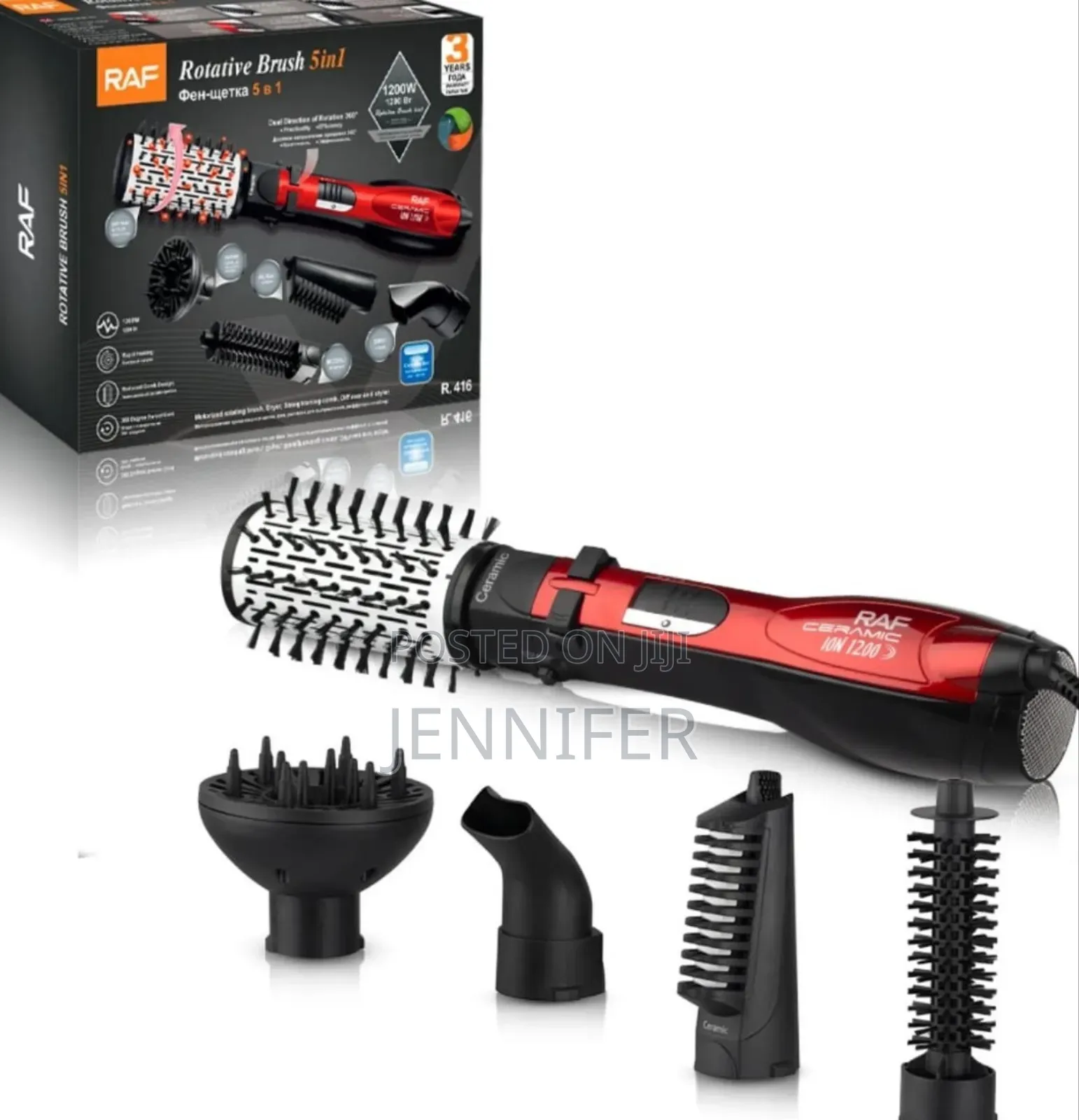 Raf Rotative Brush 5in1 Model R.416 Multifunctional Hair Styling Tool