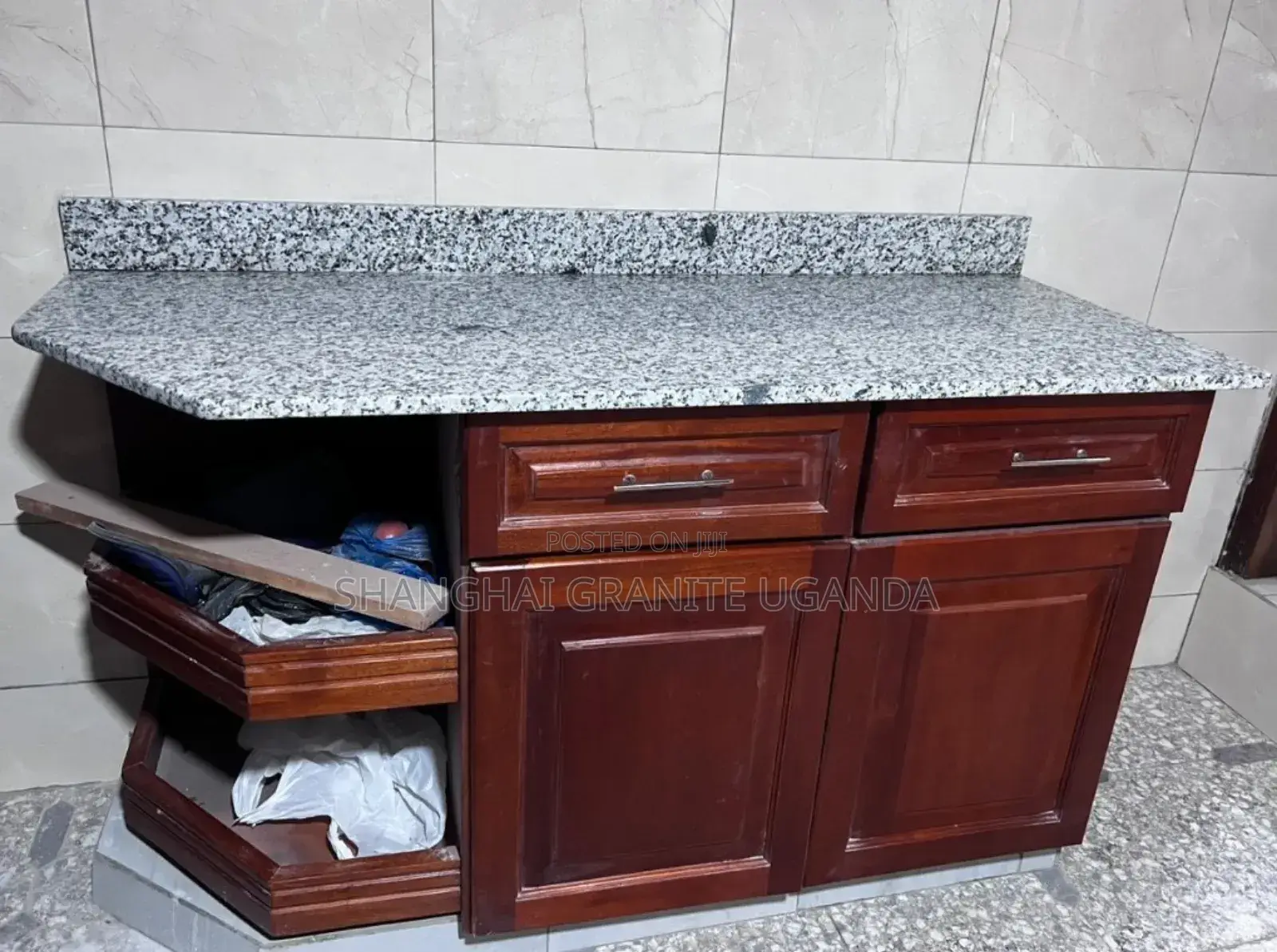 Cotton White Granite Slab for Kitchen Top