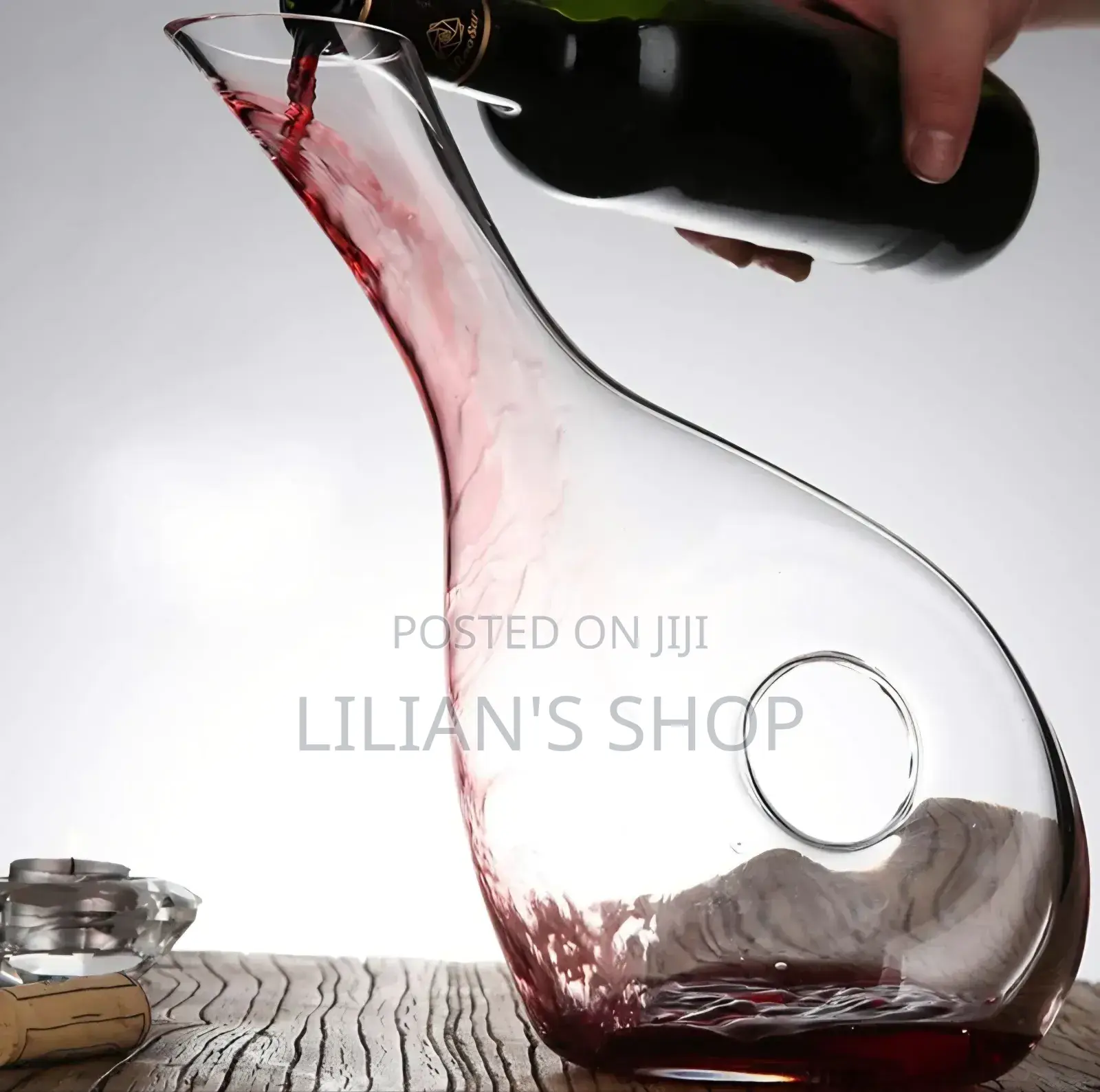 Crystal U Shape Glass Wine Decanter