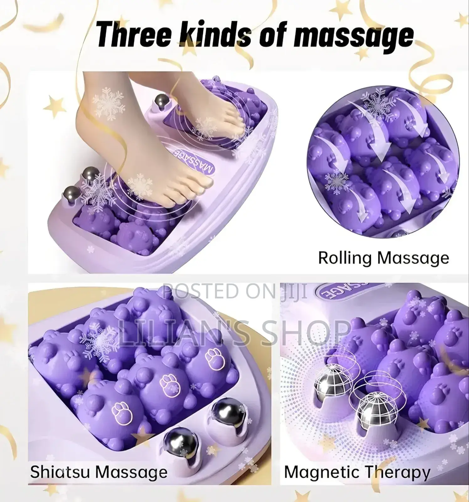Portable Dual Foot Massage Roller.