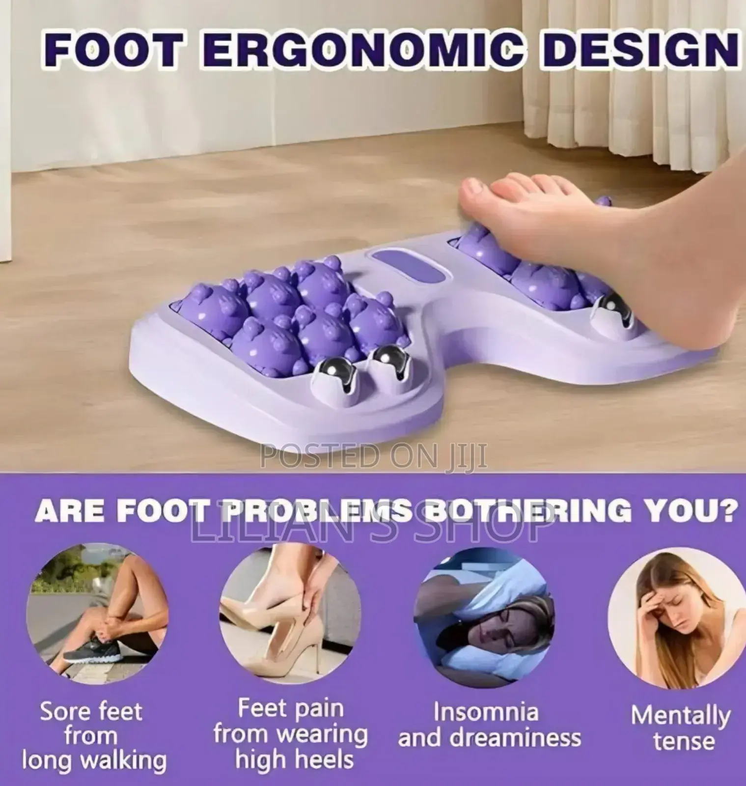 Portable Dual Foot Massage Roller.