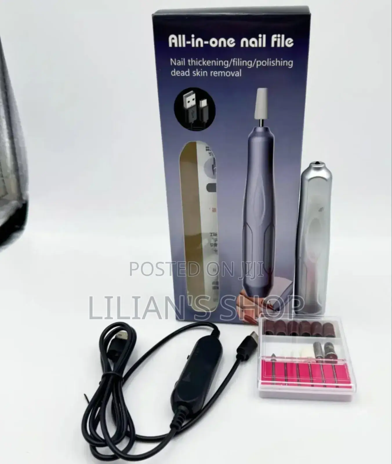 Portable, All-in-One Electric Nail File.