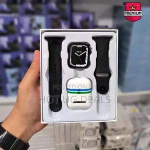 Smart W26 Smart Watch With Ear Pods - White, Black