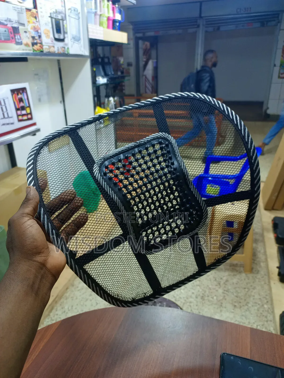 Ergonomic Mesh Lumbar Support Cushion.