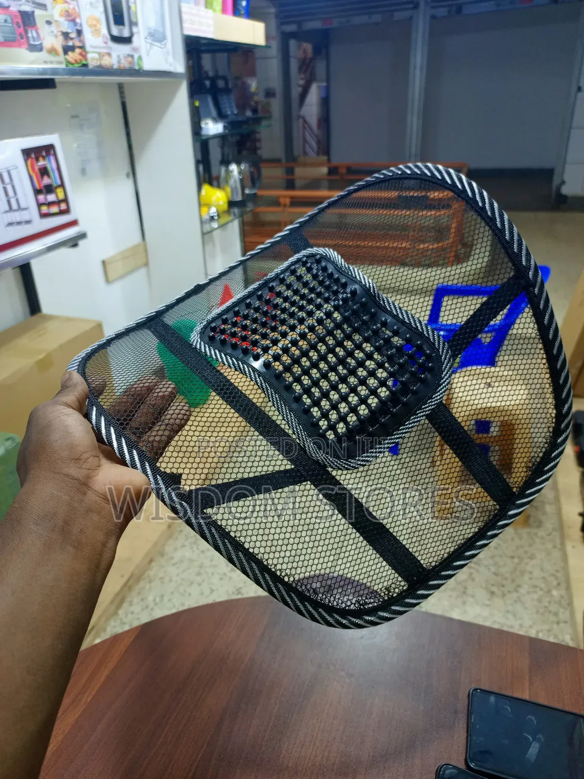 Ergonomic Mesh Lumbar Support Cushion.