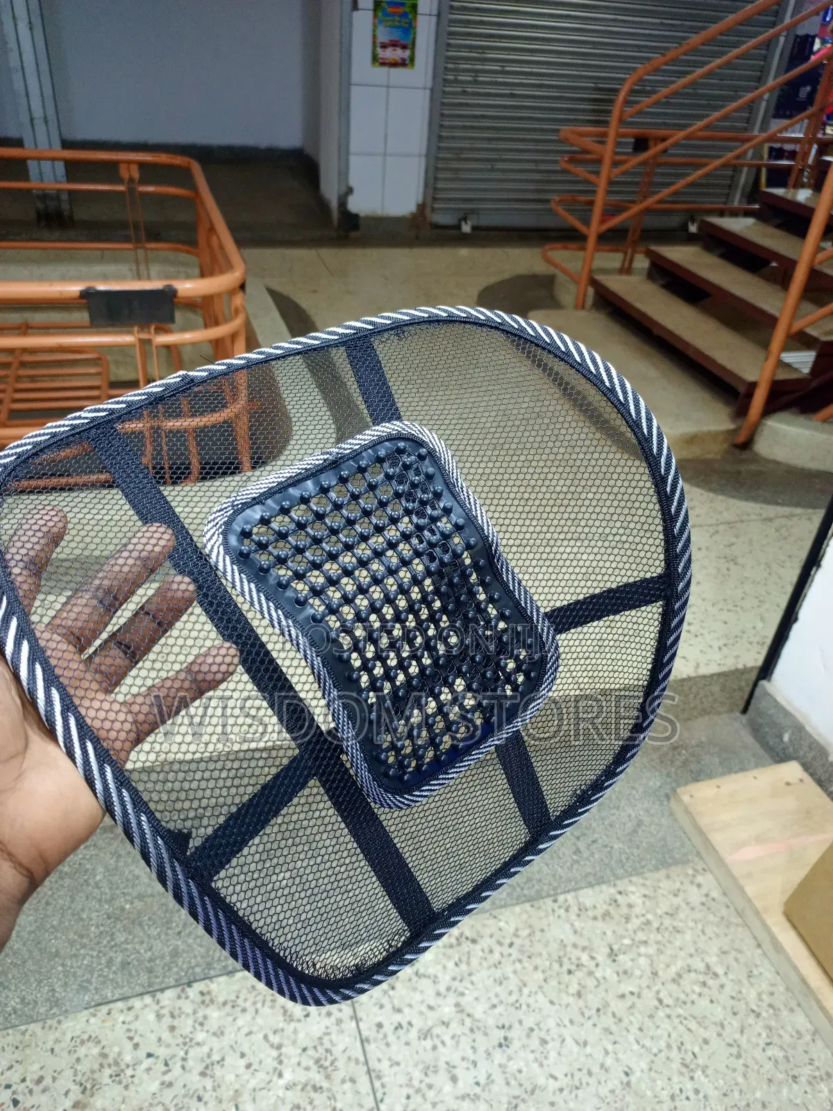 Ergonomic Mesh Lumbar Support Cushion.