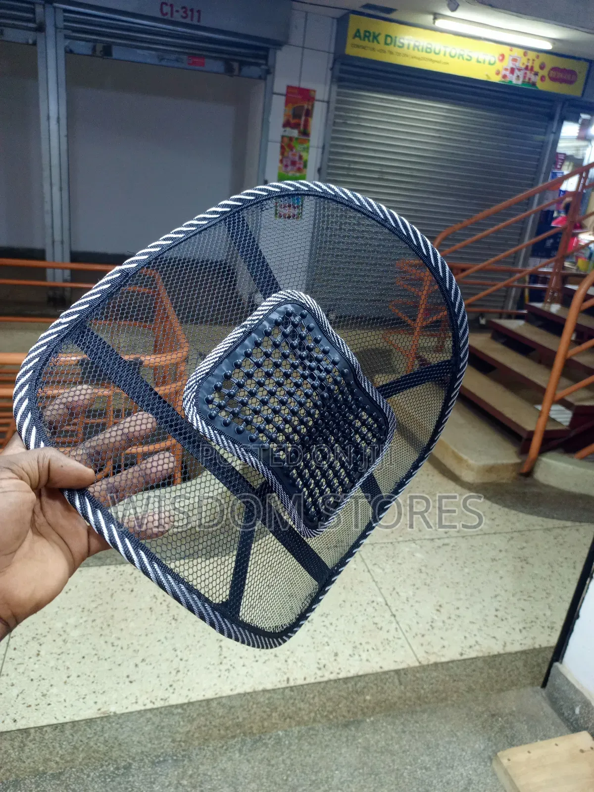 Ergonomic Mesh Lumbar Support Cushion.